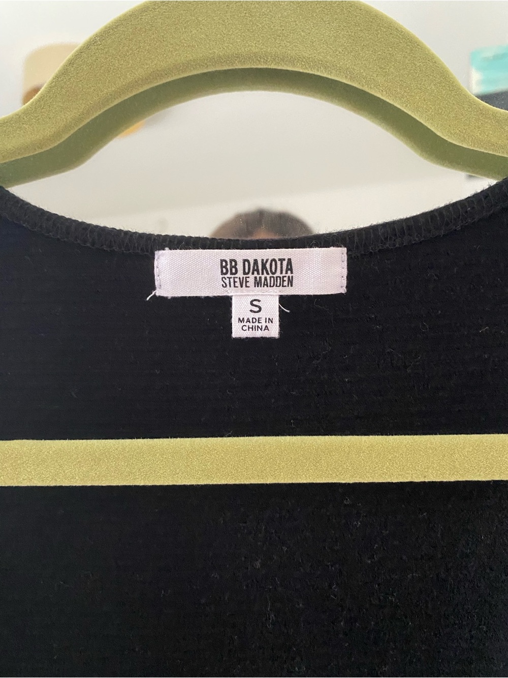 BB DAKOTA Steve Madden Black Long-Sleeve Square-Neck Top - Picture 3 of 3